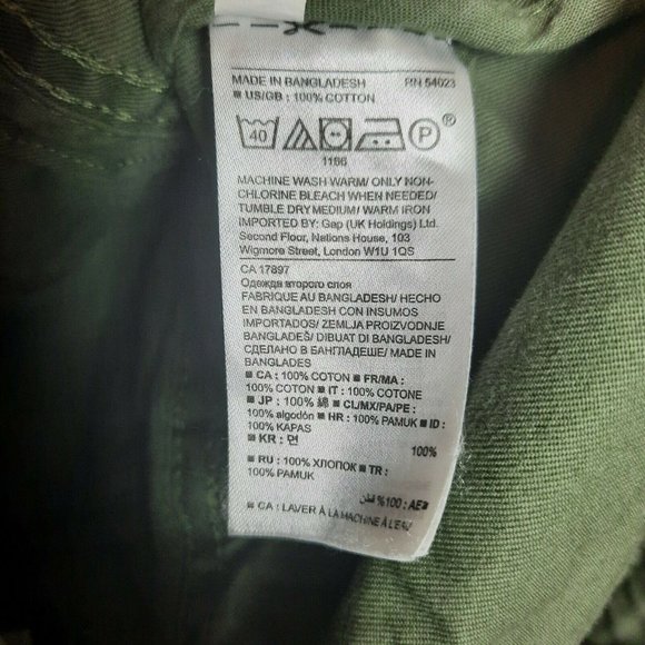 Banana Republic Army Green Eyelet Trim Utility Safari Cargo Jacket Womens Small - Picture 6 of 10